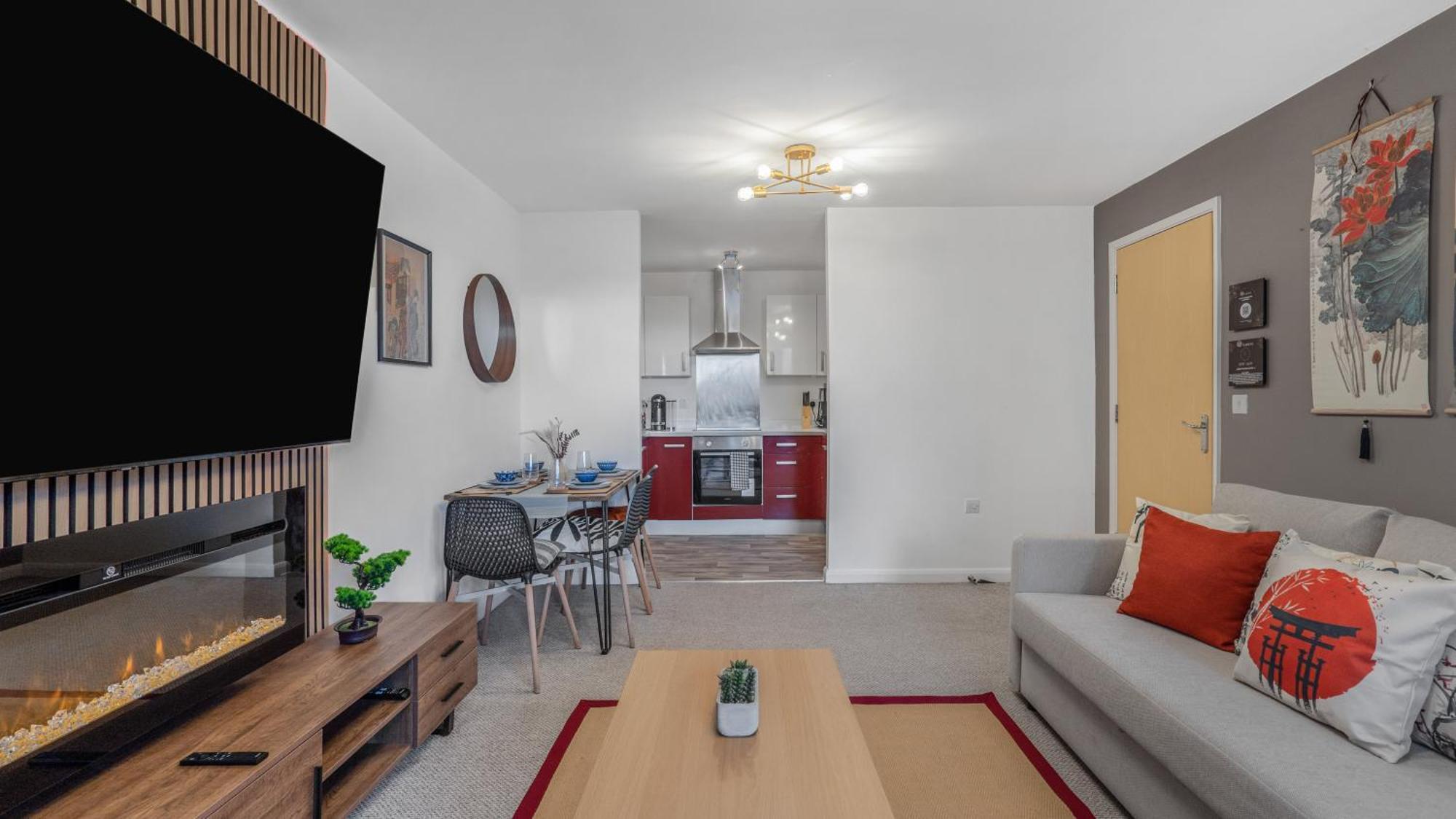 Japanese Suite 2Bed 2Bath, Free Park, Netfix, 75 Inch Tv, Games - City Centre- Maihom Бірмінгем Екстер'єр фото